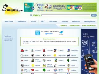 Snopes.com Urban Legends Reference Pages thumbnail