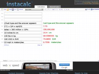 InstaCalc Online Calculator thumbnail